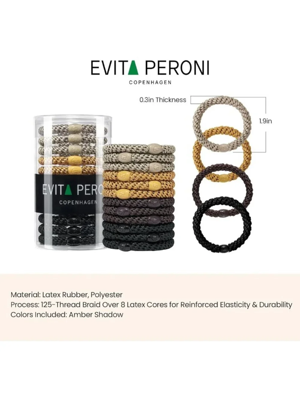 12 Pack No Damage Hair Ties | Soft Ponytail Holders for Thick Hair & Everyday